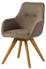 Massivmoebel24 Polsterstuhl TACOMA (taupe 100% Polyester Massivholz), 56 x 87 x...