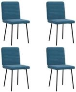 vidaXL Esszimmerstuhl Esszimmerst&uuml;hle 4 Stk. Blau Samt (4 St)