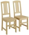 ERST-HOLZ Esszimmerstuhl Doppelpack Klassischer K&uuml;chenstuhl Massivholz Kiefer