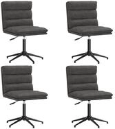 vidaXL Esszimmerstuhl Esszimmerst&uuml;hle 4 Stk. Schwarz Kunstleder (4 St)