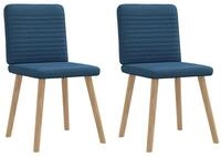 vidaXL Esszimmerstuhl Esszimmerst&uuml;hle 2 Stk. Blau Stoff (2 St)