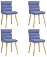 vidaXL Esszimmerstuhl Esszimmerst&uuml;hle 4 Stk. Jeansblau Stoff (4 St)