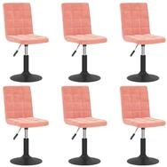 vidaXL Esszimmerstuhl Esszimmerst&uuml;hle 6 Stk. Drehbar Rosa Samt (6 St)