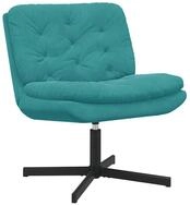 vidaXL Stuhl Drehender Entspannungsstuhl T&uuml;rkis 63 x 75 x 76 cm Samt (1 St)