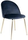 House Nordic Polsterstuhl (2er-Set) in Blau, Velour - 51x78x52cm (BxHxT)...