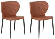 House Nordic Esszimmerstuhl 2er Set Pisa Esszimmerstuhl braun, schwarz. (4 St)