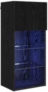 vidaXL TV-Schrank Wandmontierter TV-Schrank Schwarz Eichen-Optik Holzwerkstoff...