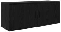 vidaXL TV-Wand Wandmontiertes TV-Regal Schwarz Eichen-Optik 100 x 34,5 x 40 cm,