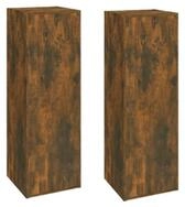 vidaXL TV-Schrank TV-Schr&auml;nke 2 Stk. R&auml;uchereiche 30,5x30x90 cm Holzwerkstoff