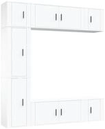 vidaXL TV-Schrank 7-tlg. TV-Schrank-Set Wei&szlig; Holzwerkstoff (7-St)