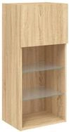 vidaXL TV-Schrank TV-Schrank mit LED-Leuchten Sonoma-Eiche 40,5x30x90 cm (1-St)