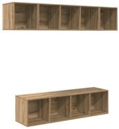vidaXL TV-Schrank TV-Schrankset Wandmontiert 4 pcs Artisan-Eiche Holzwerkstoff...