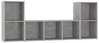 vidaXL TV-Schrank 3-tlg. TV-Schrank-Set Betongrau Holzwerkstoff (1-St)