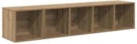 vidaXL TV-Schrank TV-Schrank Set Wandmontiert 2 pcs Artisan-Eiche Holzwerkstoff