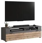 xonox.home Lowboard, Grau F&uuml;r TV Bis 60 Zoll Melamin Modern 140x42x40 cm