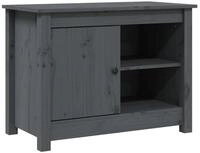 vidaXL TV-Schrank TV-Board Grau 70x36,5x52 cm Massivholz Kiefer