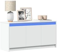 vidaXL Schrankmodule TV-Schrank mit LED-Beleuchtung Wei&szlig; 100x34x50 cm...