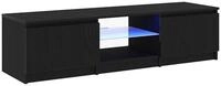vidaXL TV-Schrank TV-Schr&auml;nk Schwarz Eichen-Optik 140 x 38,5 x 36 cm (1-St)