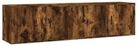 vidaXL TV-Schrank TV-Wandschr&auml;nke 2 Stk. R&auml;uchereiche 80x34,5x40 cm