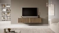 Selsey TV-Schrank TELIRE H&auml;ngend mit 2 grifflosen Lamellenfronten, 138,6 cm