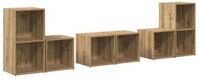 vidaXL TV-Schrank TV-Schrankset Wandmontiert 6 pcs Artisan-Eiche Holzwerkstoff...