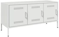 vidaXL TV-Schrank TV-Schrank Wei&szlig; 100,5x39x50,5 cm Stahl (1-St)