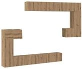 vidaXL TV-Wand TV-Einheiten Wandmontiert 4 pcs Artisan-Eiche Holzwerkstoff,...