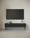 Selsey TV-Schrank NOLIE 2-t&uuml;rig mit Lamellenfronten und Holzbeinen 175 cm