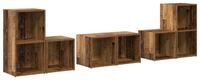 vidaXL TV-Schrank TV-Schrankset Wandmontiert 6 pcs Altholz Holzwerkstoff (6-St)