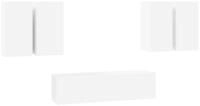 vidaXL TV-Schrank 6-tlg. TV-Schrank-Set Wei&szlig; Holzwerkstoff (6-St)