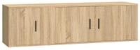 vidaXL TV-Schrank 2-tlg. TV-Schrank-Set Sonoma-Eiche Holzwerkstoff (2-St)