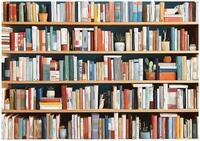 Wallarena Fototapete Bibliothek B&uuml;cher - Mehrfarbig - Modern - Vlies -...