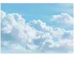 Wallarena Fototapete Wolken Vlies, 5-teilig, Schlafzimmer, glatt, (8 St), 400x280cm