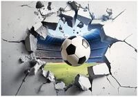 Wallarena Fototapete Junge Fu&szlig;ball - Mehrfarbig - Modern - Vlies -...