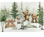 Wallarena Fototapete Wald Tiere - Mehrfarbig - Kinder - Vlies - Kinderzimmer, glatt,
