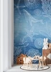 A.S. Cr&eacute;ation Vliestapete Unterwasser Seestern Wal Meer Blau Wei&szlig; 77060-1