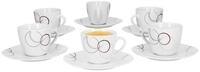 van Well Tasse 6er Set Kaffeetasse 20cl und Untertasse Palazzo Porzellan mit...