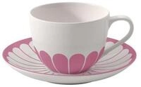 Villeroy & Boch Cappuccinotasse Fleur Couleur Cappuccinotasse mit Untertasse,...