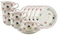 Villeroy & Boch Tasse Petite Fleur Teetassen mit Untertassen 130 ml, 6-tlg.,