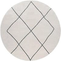 Paco Home Teppich Haral 787, rund, H&ouml;he: 9 mm, Kurzflor, Scandi Design, Rauten...