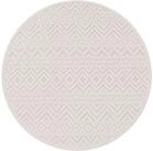 Paco Home Teppich Livorno 673, rund, H&ouml;he: 14 mm, Uni-Farben, Scandi, Rauten...