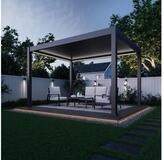 Weide Pergola Deluxe Plus Elektrisch Pavillon Aluminium LED 3x4 M, BxTxH: 400x300x255