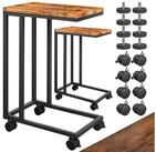 Casaria Beistelltisch, mit Rollen & Standf&uuml;&szlig;en 40kg Belastbar Kaffeetisch