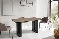WFL GROUP Esstisch Cavaro ausziehbar rechteckig industrial mit schwarzen...