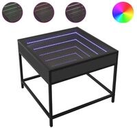 vidaXL Couchtisch 50 x 50 x 41 cm Couchtisch mit Infinity-LED Schwarz 50x50x41...