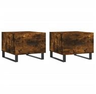 vidaXL Couchtisch Couchtische 2 Stk. R&auml;uchereiche 50x50x40 cm Holzwerkstoff...