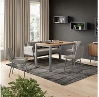 Vicco Esstisch Granny, Eiche/Grau, 120 x 70 cm ausziehbar (1-St)