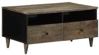 vidaXL Couchtisch Couchtisch Hellgrau 80x54x40 cm Massivholz (1-St)