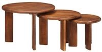 vidaXL Couchtisch Nesting-Couchtische 3 pcs Honigbraun Massivholz (3-St)