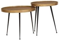 vidaXL Couchtisch Couchtisch 2 Stk. Golden Holzwerkstoff (2-St)